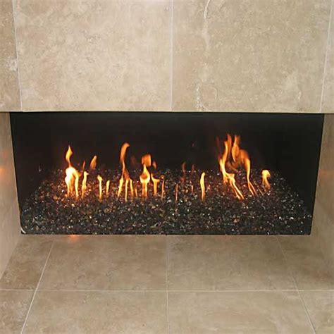 changing gas fireplace logs to ceramic rocks